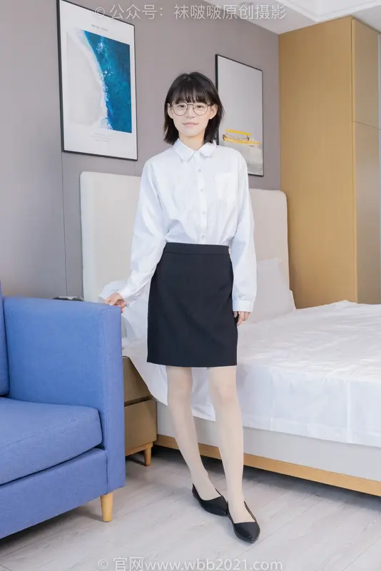 [BoBoSocks袜啵啵] NO.436 糯米-OL制服、两双平底鞋、薄黑丝（脚尖透明款）、厚肉丝（花絮版） 18